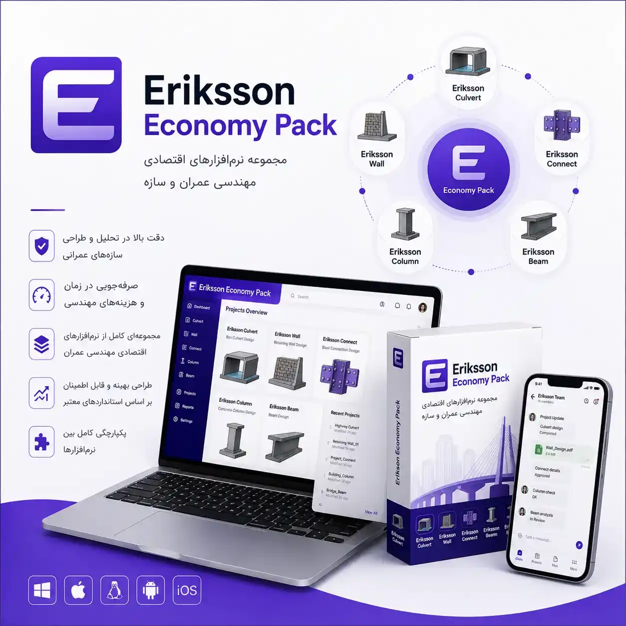 Eriksson Economy Pack مجموعه نرمافزارهای اقتصادی مهندسی عمران و سازه دیسی متخصص در مهندسی معکوس و دانلود نرم افزارهای تخصصی
